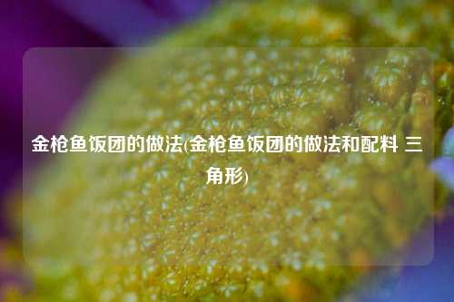 金枪鱼饭团的做法(金枪鱼饭团的做法和配料 三角形)